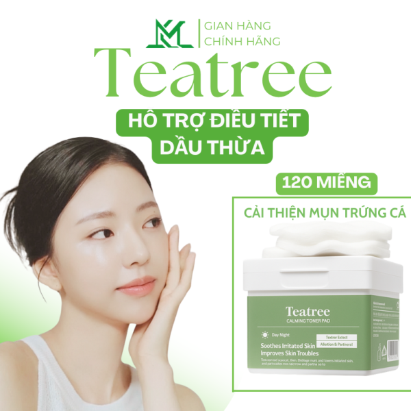 Teatree Calming Toner Pad 120 Miếng