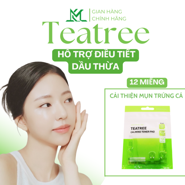Teatree Calming Toner Pad Mini Size 12 Miếng