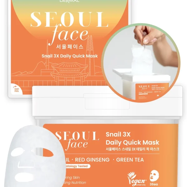 SEOU.L Snail 3X Daily Quick Mask Mặt nạ dưỡng da ốc sên – chống lão hóa – cấp ẩm phục hồi hằng ngày