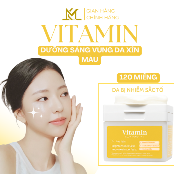 Vitamin Calming Toner Pad 120 Miếng